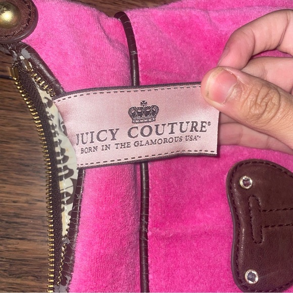 Vintage pink Juicy Saddle bag messenger y2k crossbody cherry charm juicy couture - Picture 9 of 13